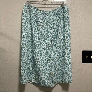 NWT Charter Club Seabreeze Floral Print Midi Skirt Size 16